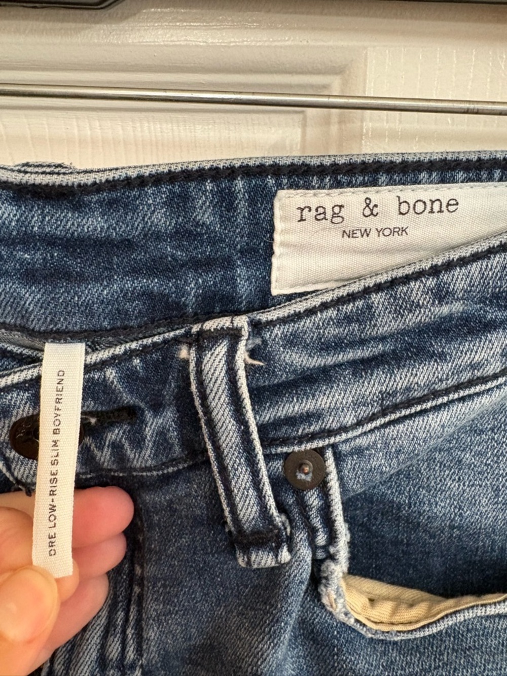 Rag & Bone jeans low rise slim boyfriend women's size 24 - Picture 3 of 5